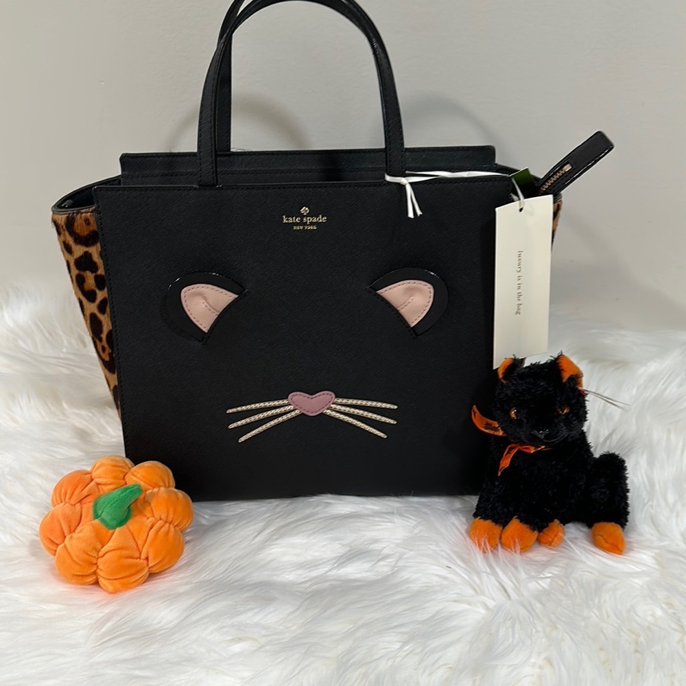 Kate Spade ♠️ leopard calf hair tote nwt - Picture 4 of 12